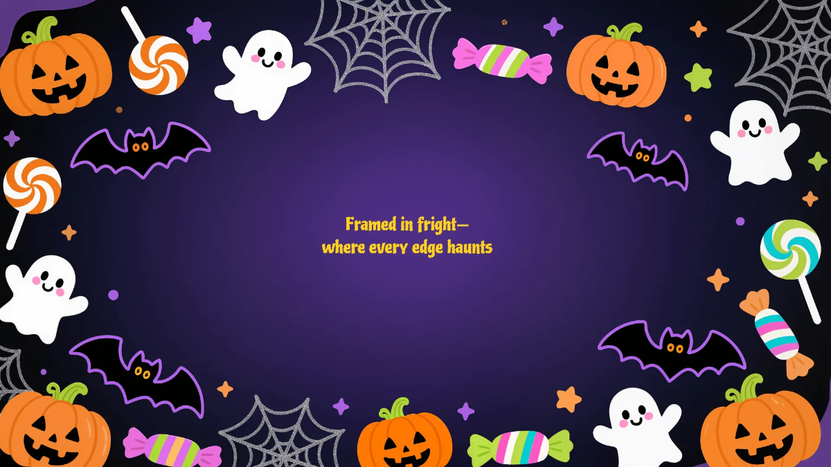 Free Halloween Border Desktop Wallpaper Template to Edit Online