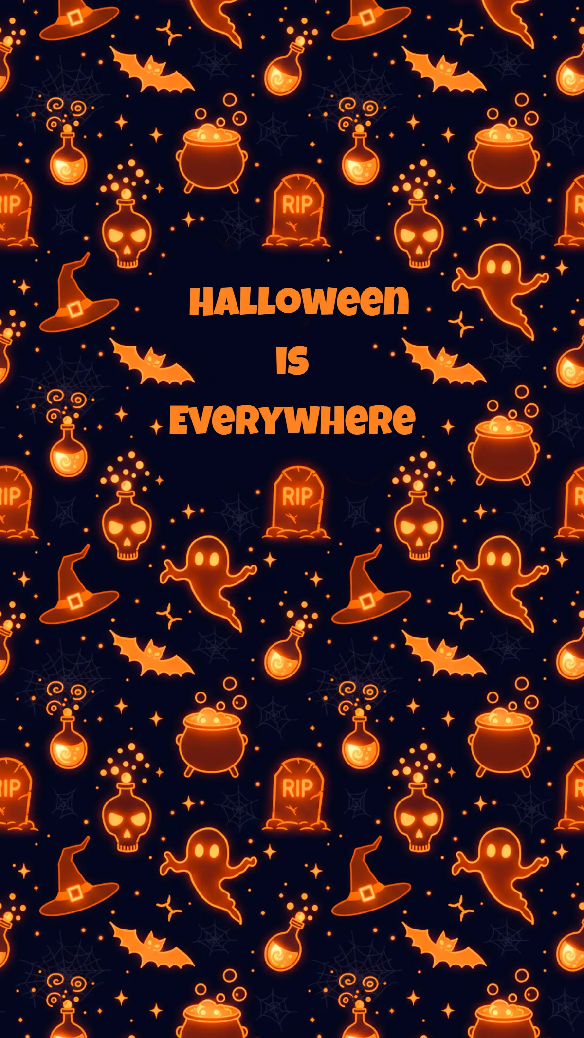 Free Orange Halloween Mobile Background Template to Edit Online Free Orange Halloween Mobile Background Template to Edit Online