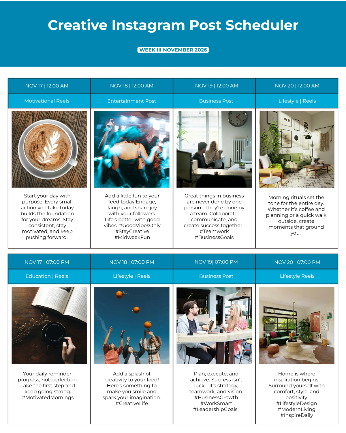 Free Creative Instagram Post Scheduler Template to Edit Online Free Creative Instagram Post Scheduler Template to Edit Online