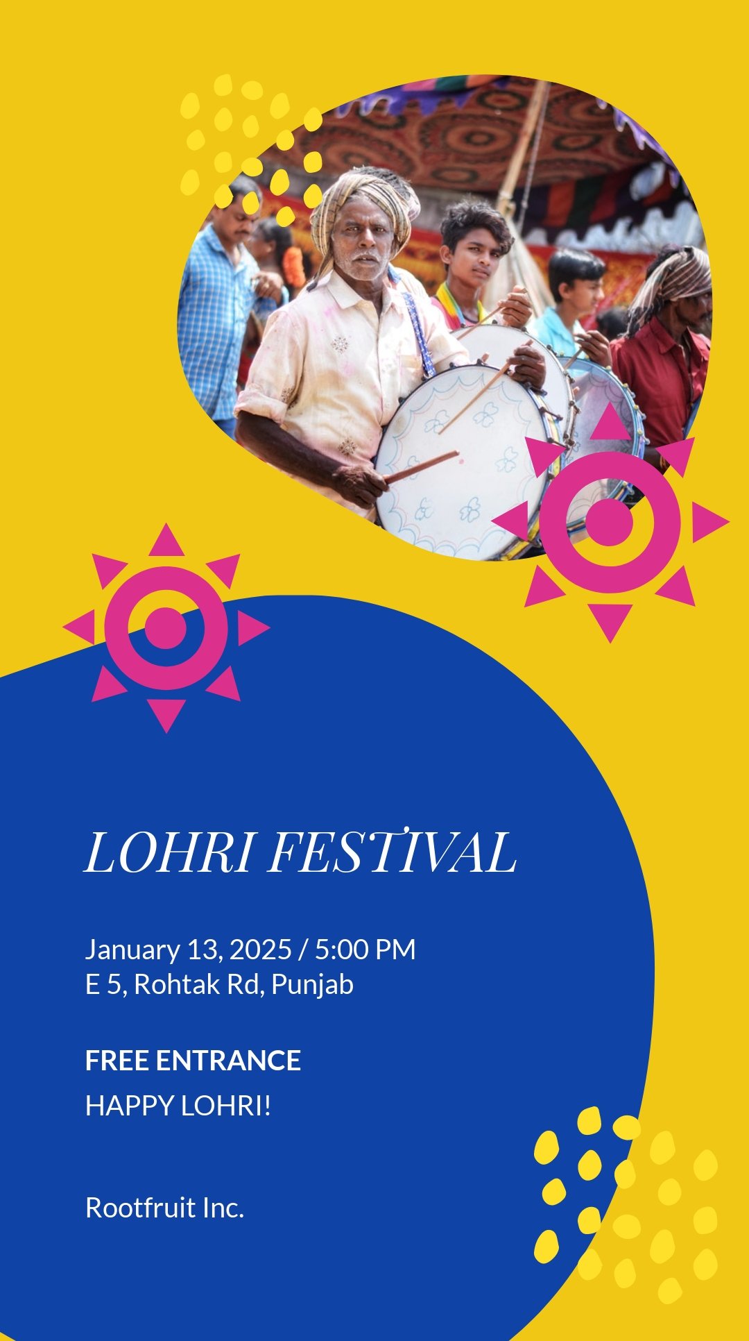Free Lohri Festival Instagram Story Template