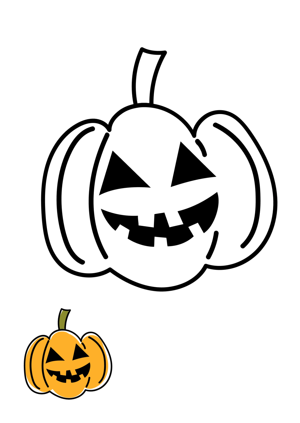 Free Modern Halloween Pumpkin Color Page Template to Edit Online Free Modern Halloween Pumpkin Color Page Template to Edit Online