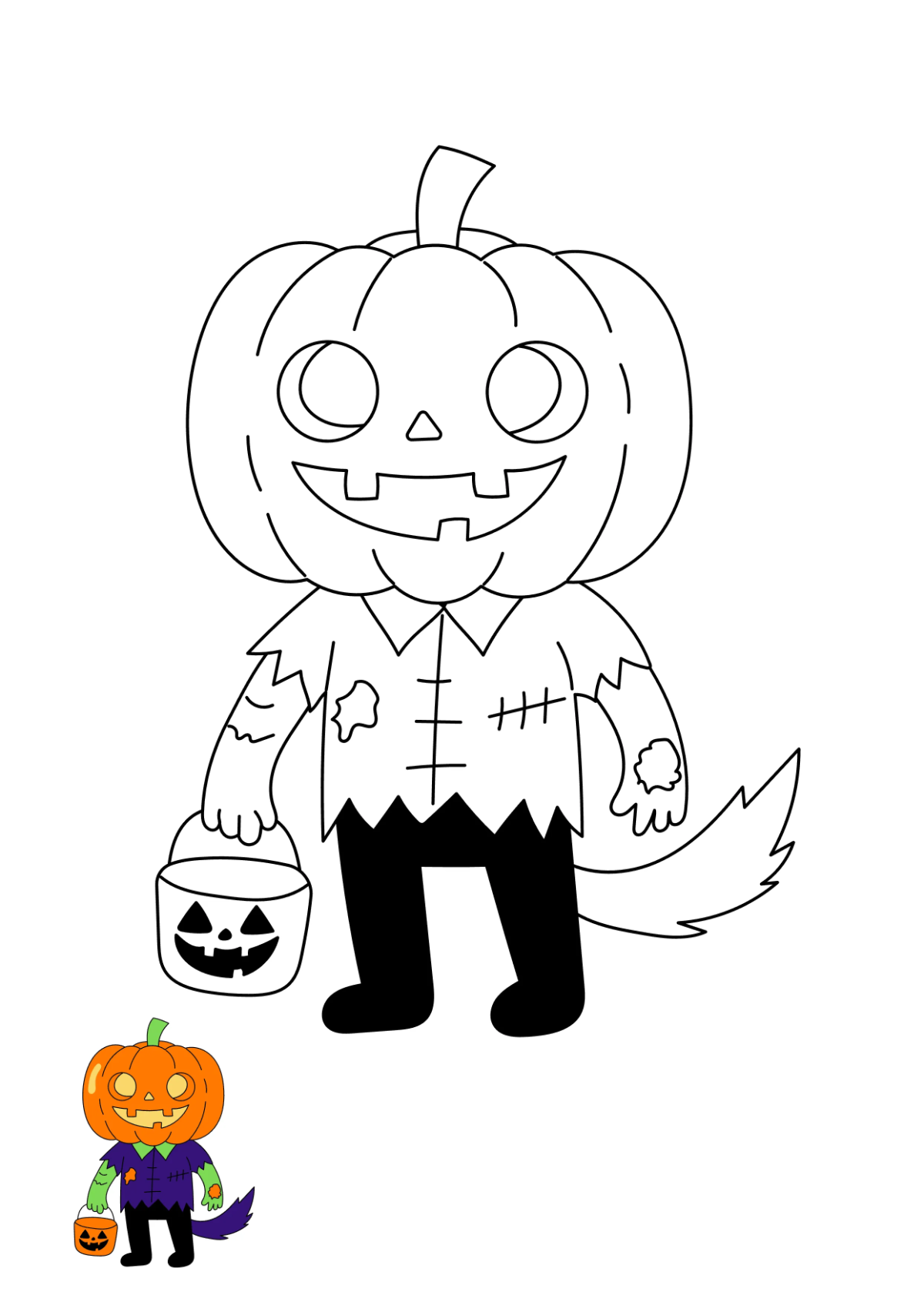 Free Spooky Halloween Color Page Template to Edit Online Free Spooky Halloween Color Page Template to Edit Online