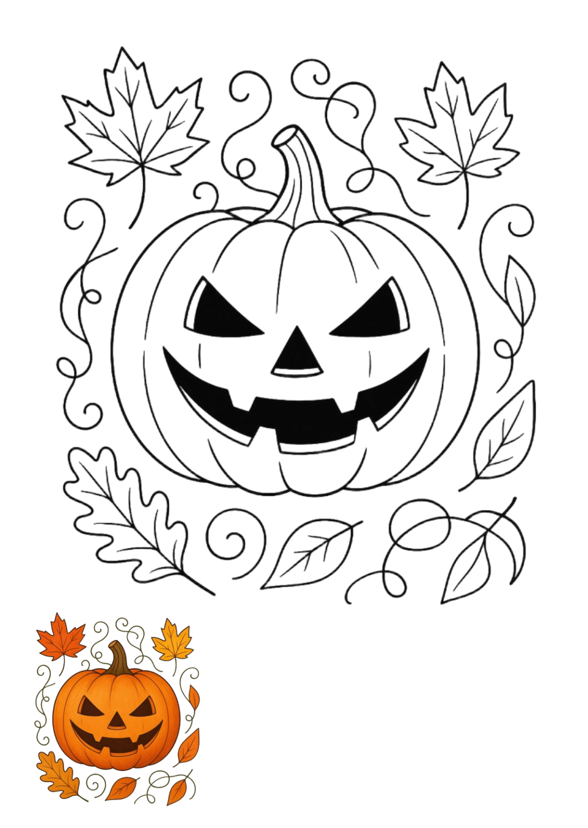 Free Aesthetic Halloween Fall Color Page Template to Edit Online Free Aesthetic Halloween Fall Color Page Template to Edit Online