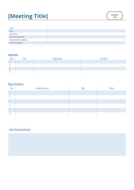 Apologies Meeting Minute Template: Download 65+ Meeting Minutes in Word ...