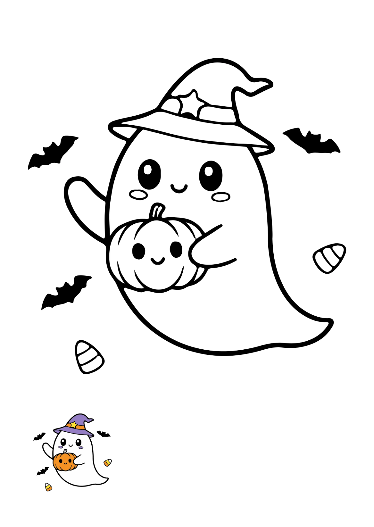 Free Kindergarten Halloween Color Page Template to Edit Online Free Kindergarten Halloween Color Page Template to Edit Online