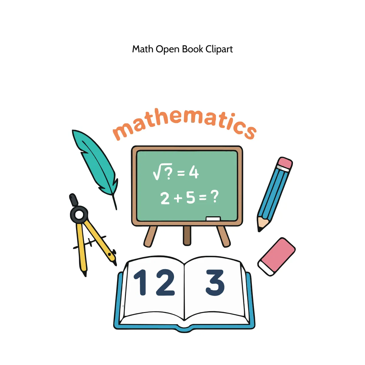 Free Math Open Book Vector Clipart (PNG, SVG) to Edit Online