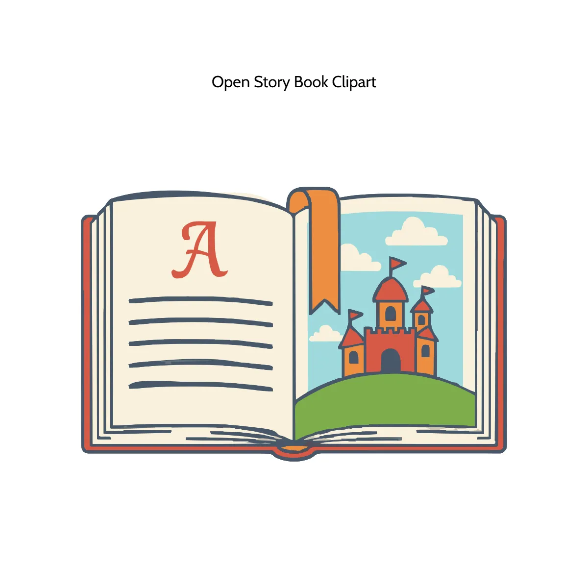 Free Open Story Book Vector Clipart (PNG, SVG) to Edit Online