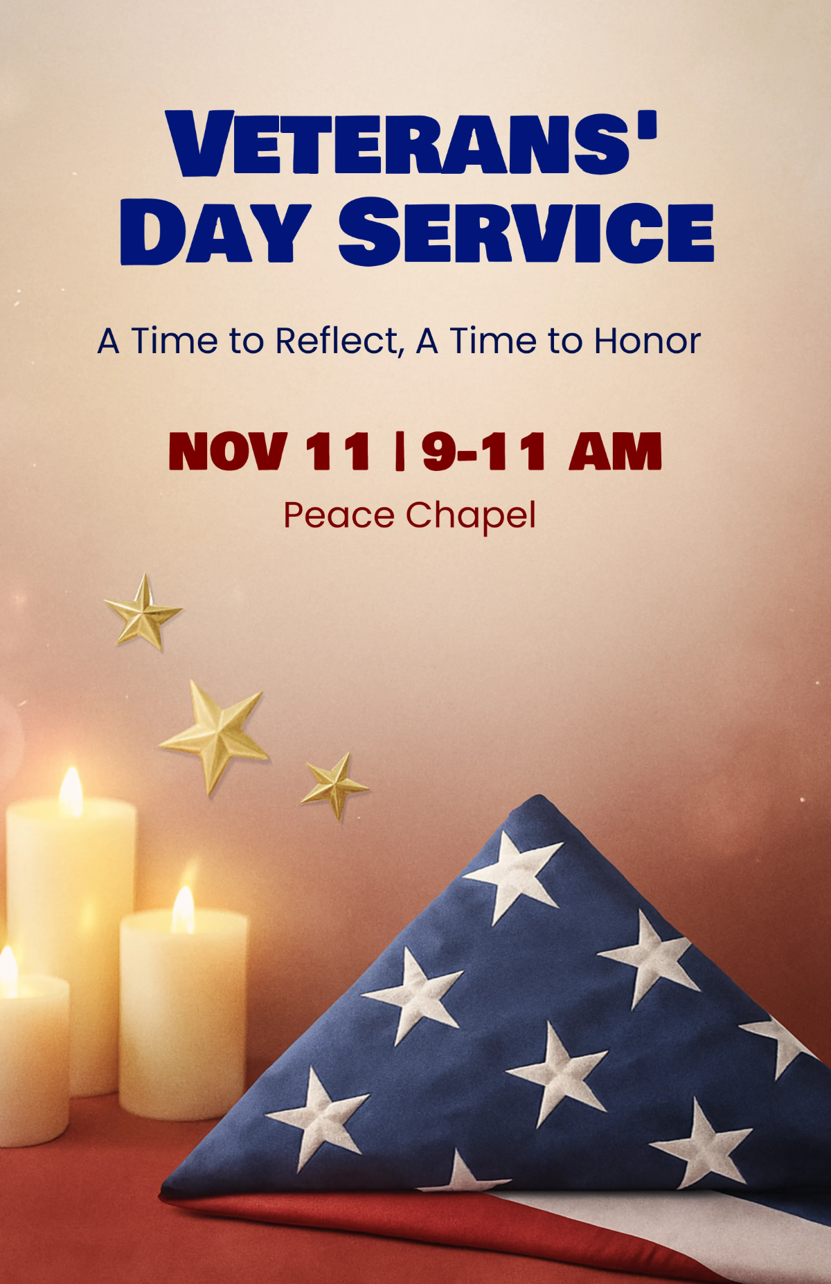 Free Veterans' Day Service Poster Template to Edit Online Free Veterans' Day Service Poster Template to Edit Online