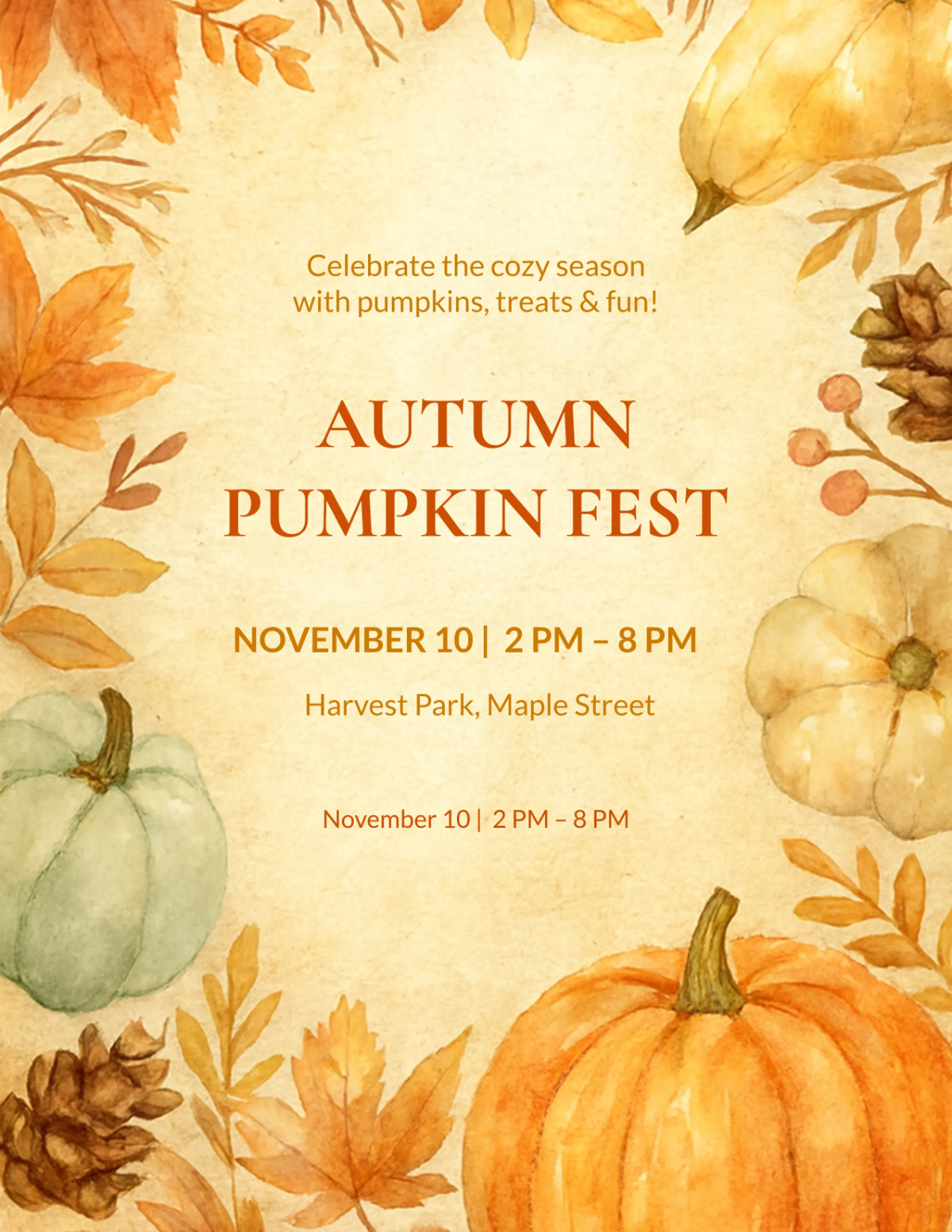 Free Autumn Pumpkin Template to Edit Online Free Autumn Pumpkin Template to Edit Online