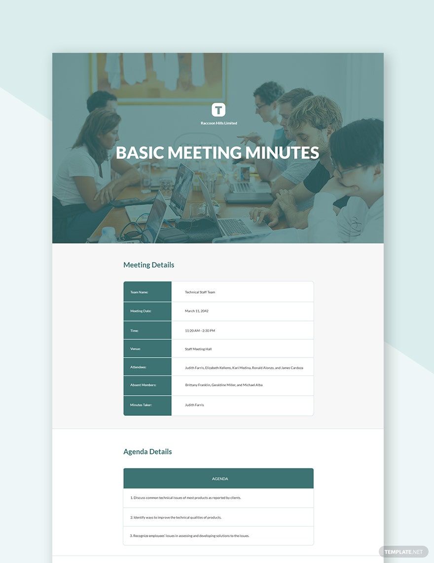 sample meeting minute