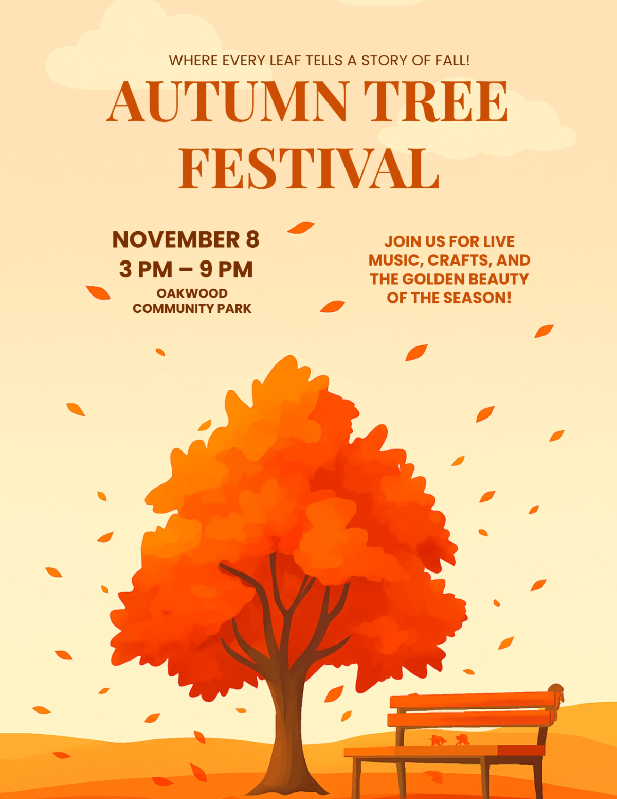 Free Autumn Background Tree Flyer Template to Edit Online Free Autumn Background Tree Flyer Template to Edit Online