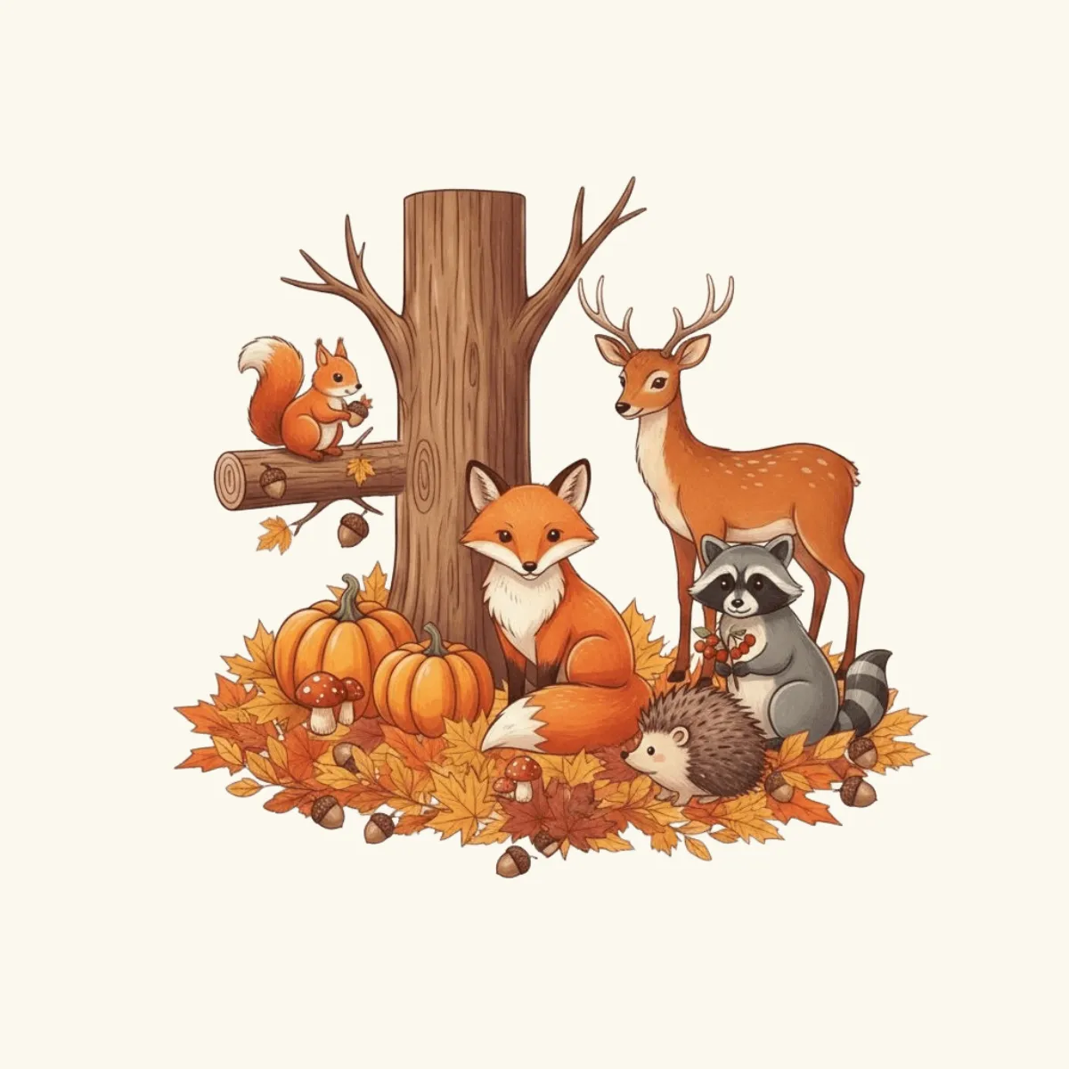 Free Autumn Animals Clipart Template to Edit Online Free Autumn Animals Clipart Template to Edit Online