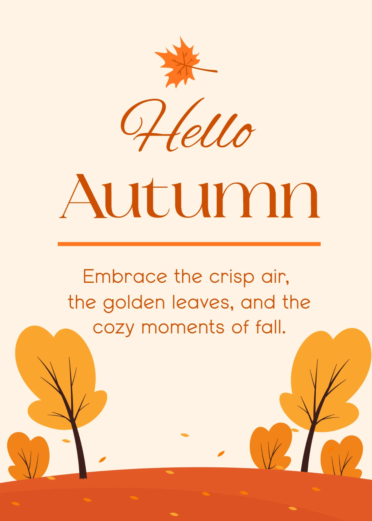 Free Autumn Minimalist Card Template to Edit Online Free Autumn Minimalist Card Template to Edit Online