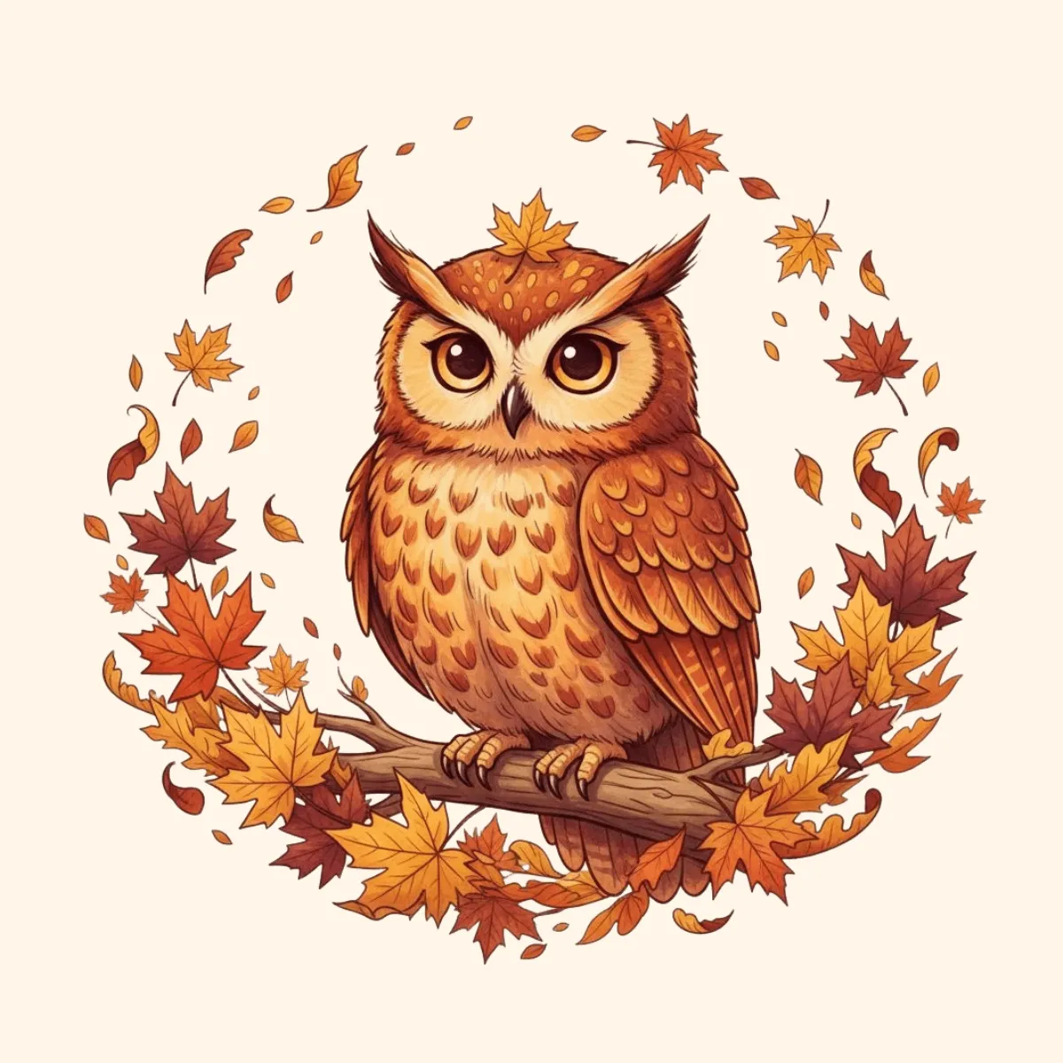 Free Autumn Owl Illustration Template to Edit Online Free Autumn Owl Illustration Template to Edit Online