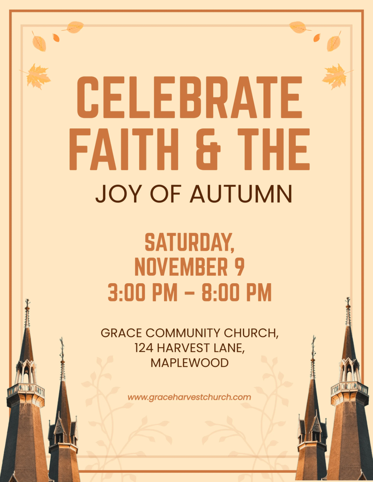 Free Church Fall Festival Flyer Template to Edit Online Free Church Fall Festival Flyer Template to Edit Online