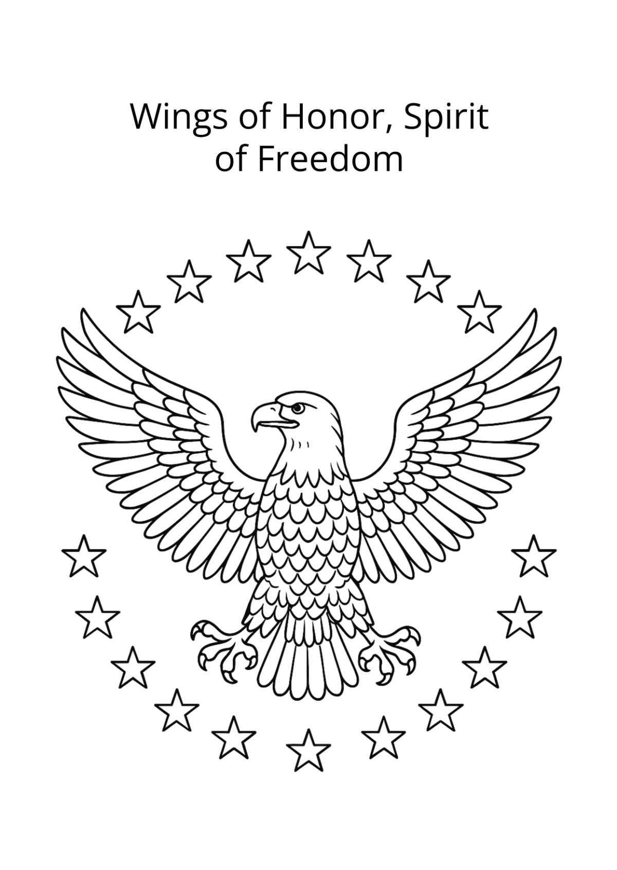 Free Modern Veterans' Day Craft Drawing Template to Edit Online