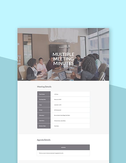 16 Free Weekly Meeting Minutes Templates Word Doc Google Docs