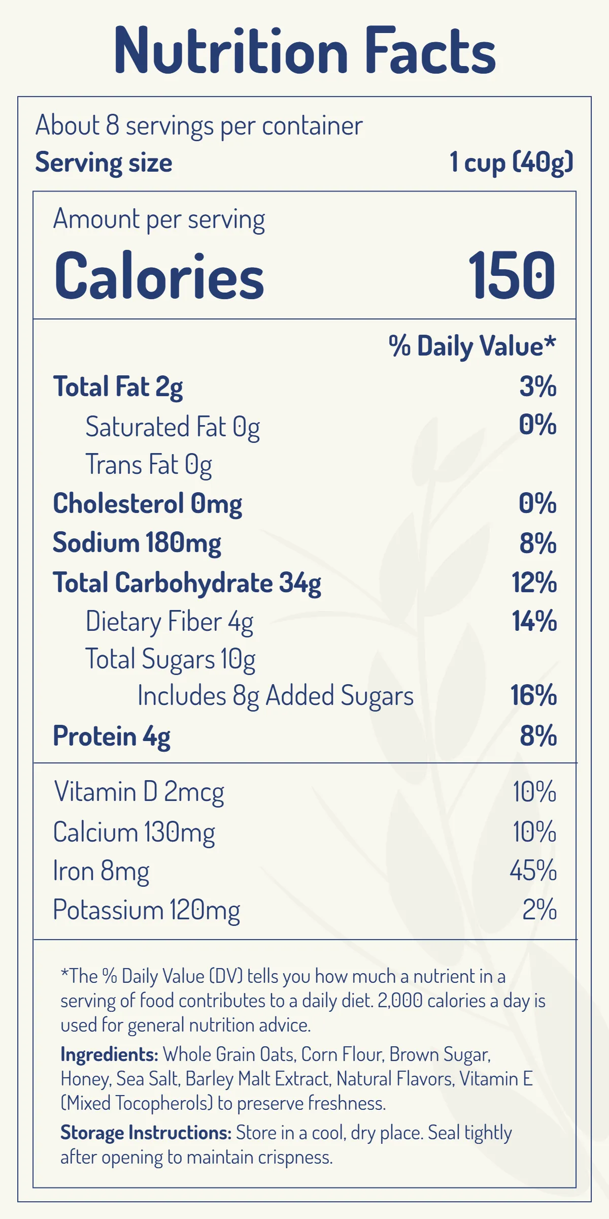 Free Cereal Nutrition Label Template to Edit Online Free Cereal Nutrition Label Template to Edit Online