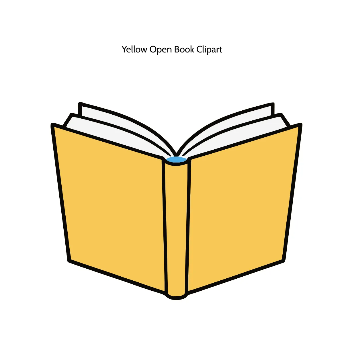 Free Yellow Open Book Clipart Template to Edit Online