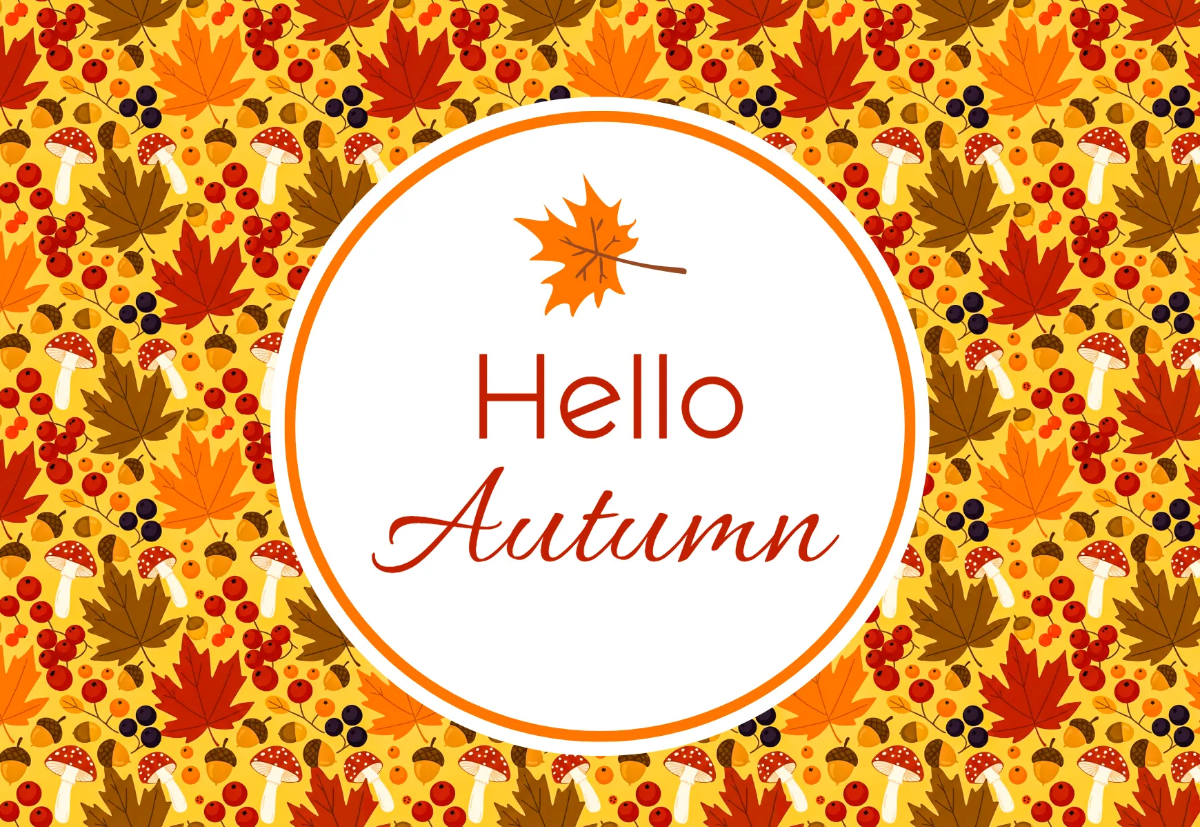 Free Creative Autumn Card Pattern Template to Edit Online