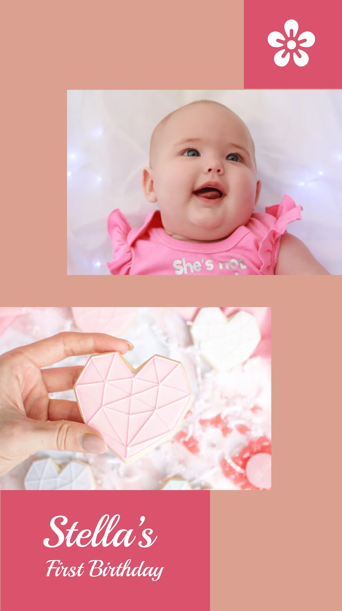 Free First Birthday Instagram Story Template to Edit Online