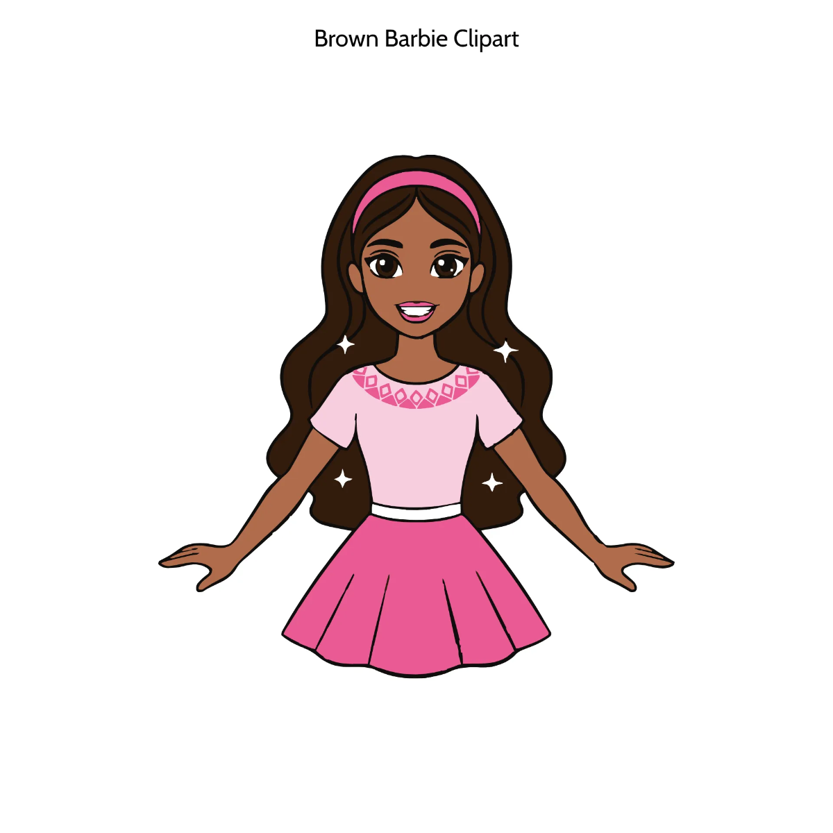 Free Brown Barbie Vector Clipart (PNG, SVG) to Edit Online