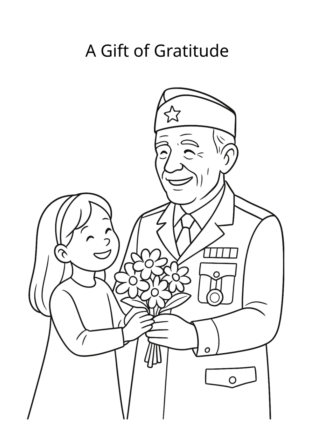 Free Cartoon Veterans' Day Drawing Template to Edit Online