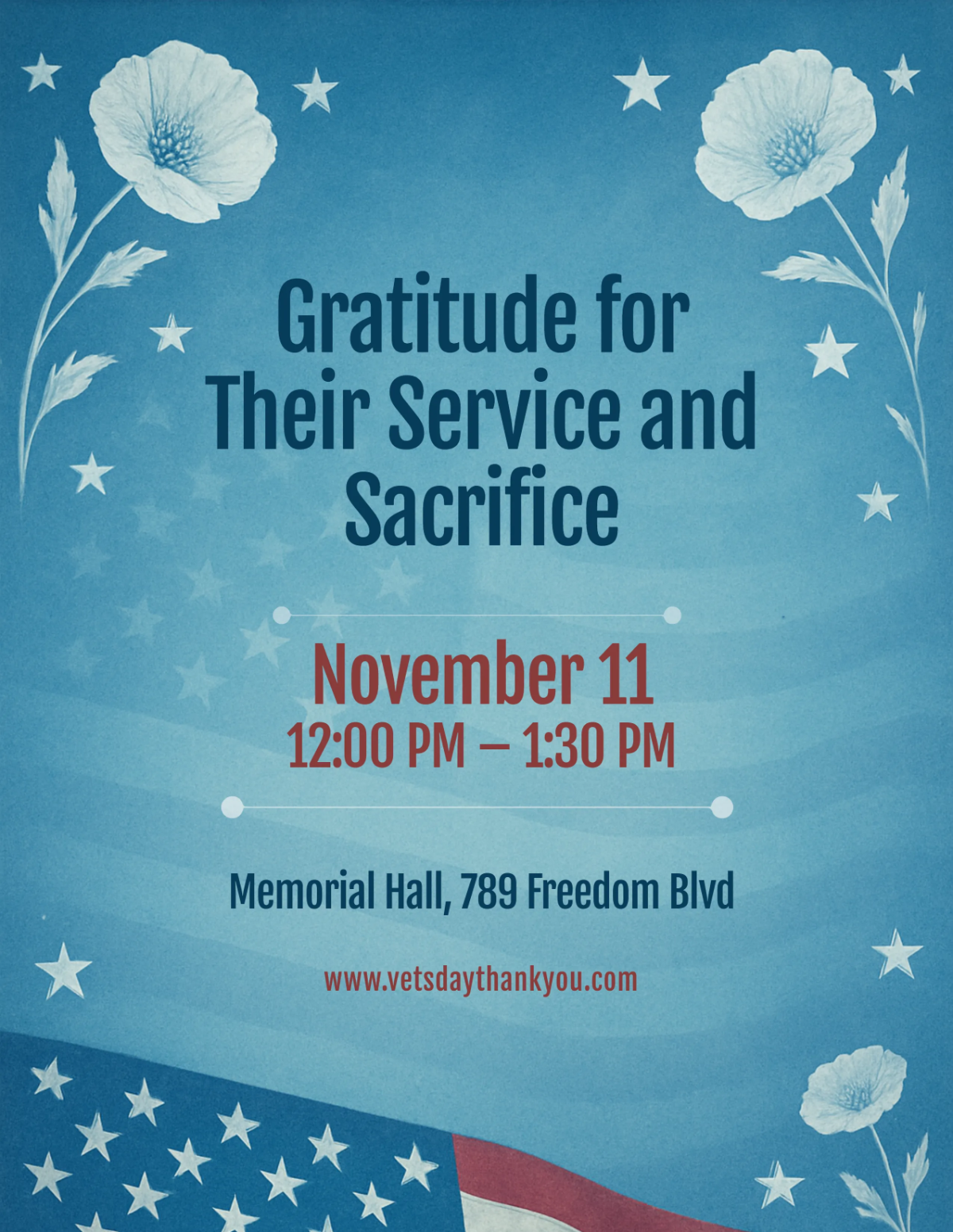 Free Veterans' Day Thank You Flyer Template to Edit Online Free Veterans' Day Thank You Flyer Template to Edit Online