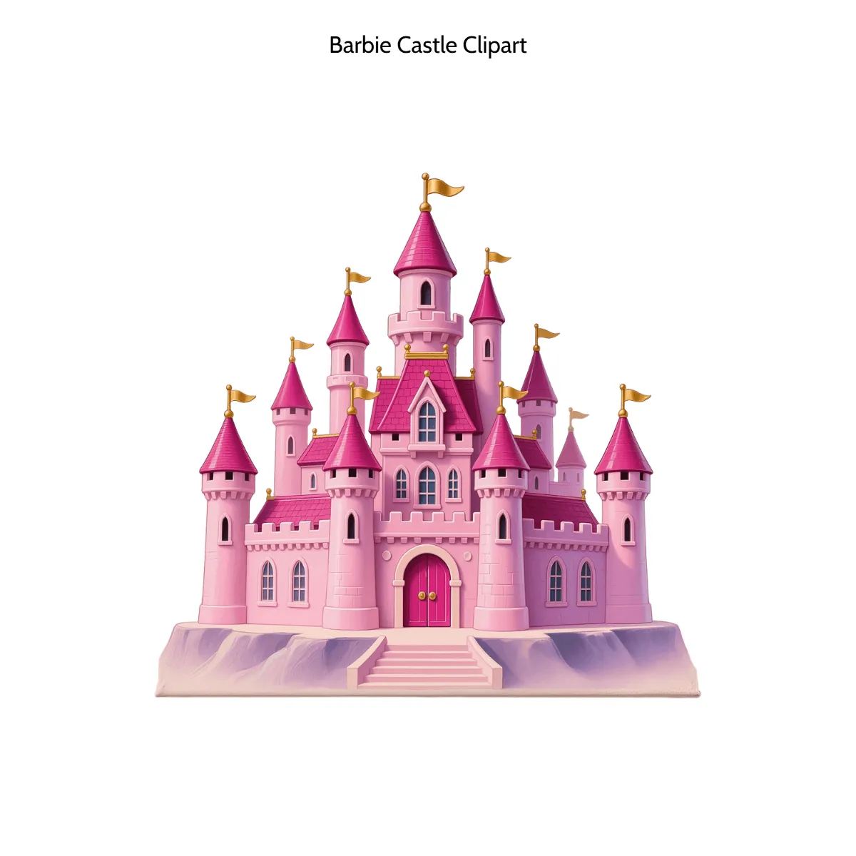 Free Barbie Castle Vector Clipart (PNG, SVG) to Edit Online