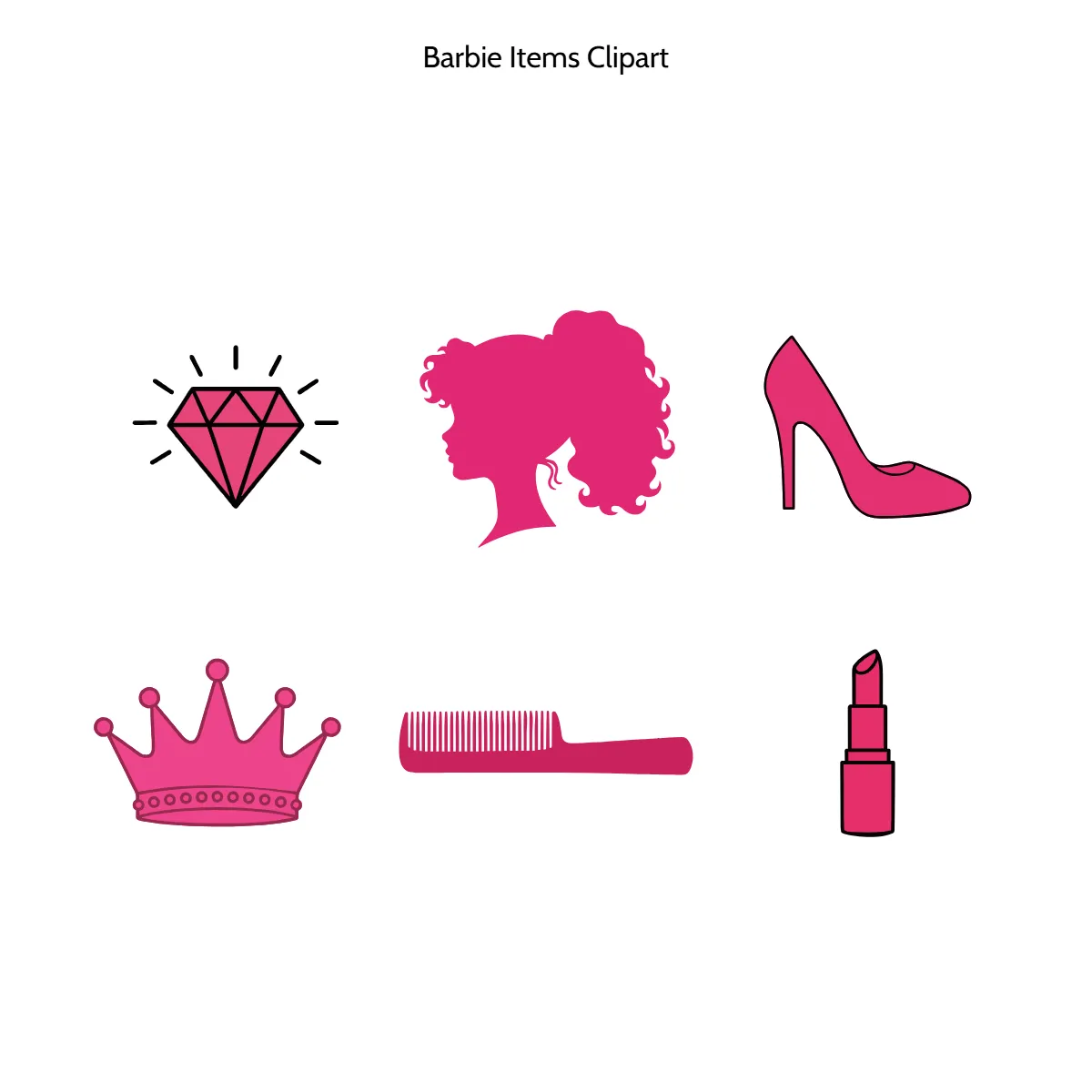 Free Barbie Items Vector Clipart (PNG, SVG) to Edit Online