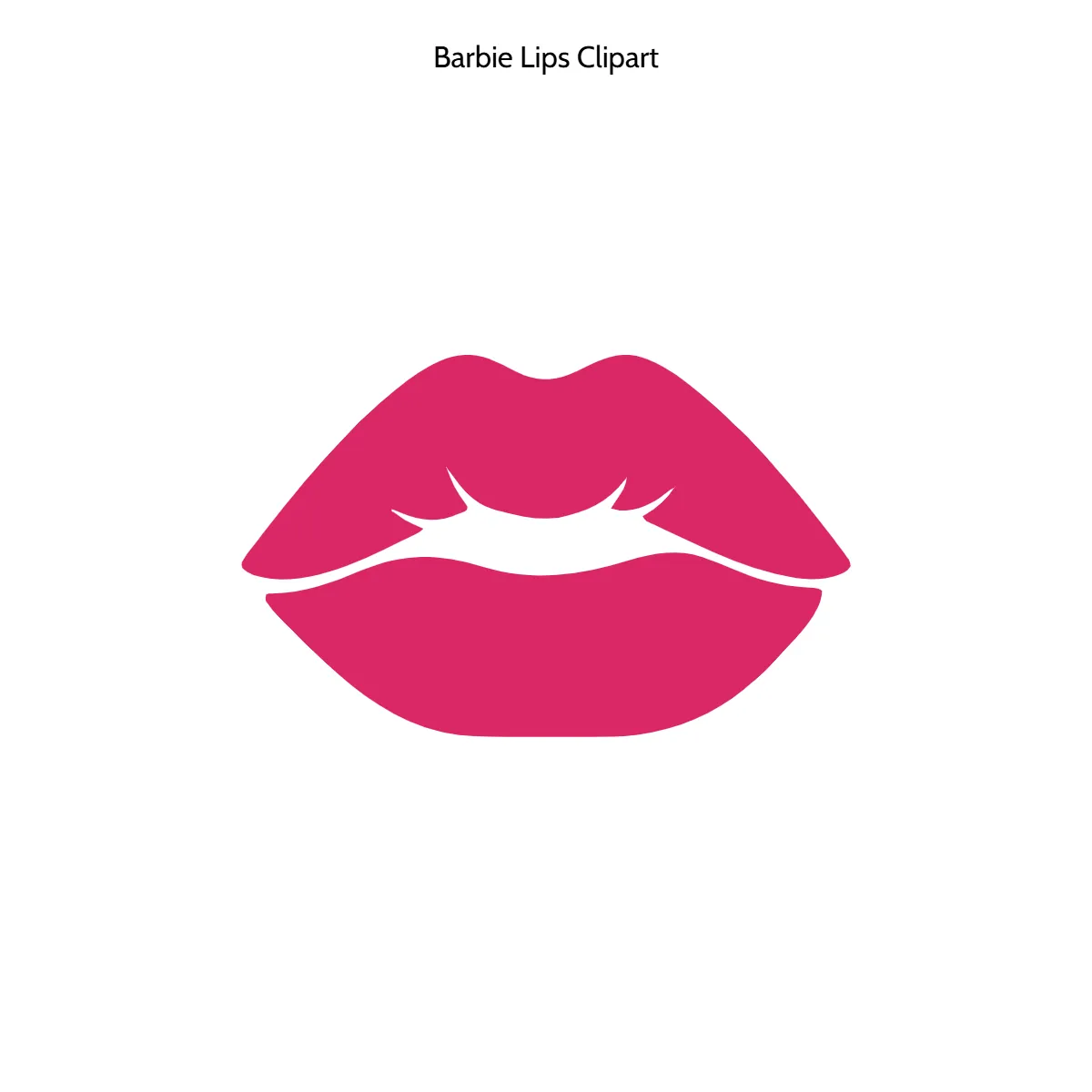 Free Barbie Lips Vector Clipart (PNG, SVG) to Edit Online