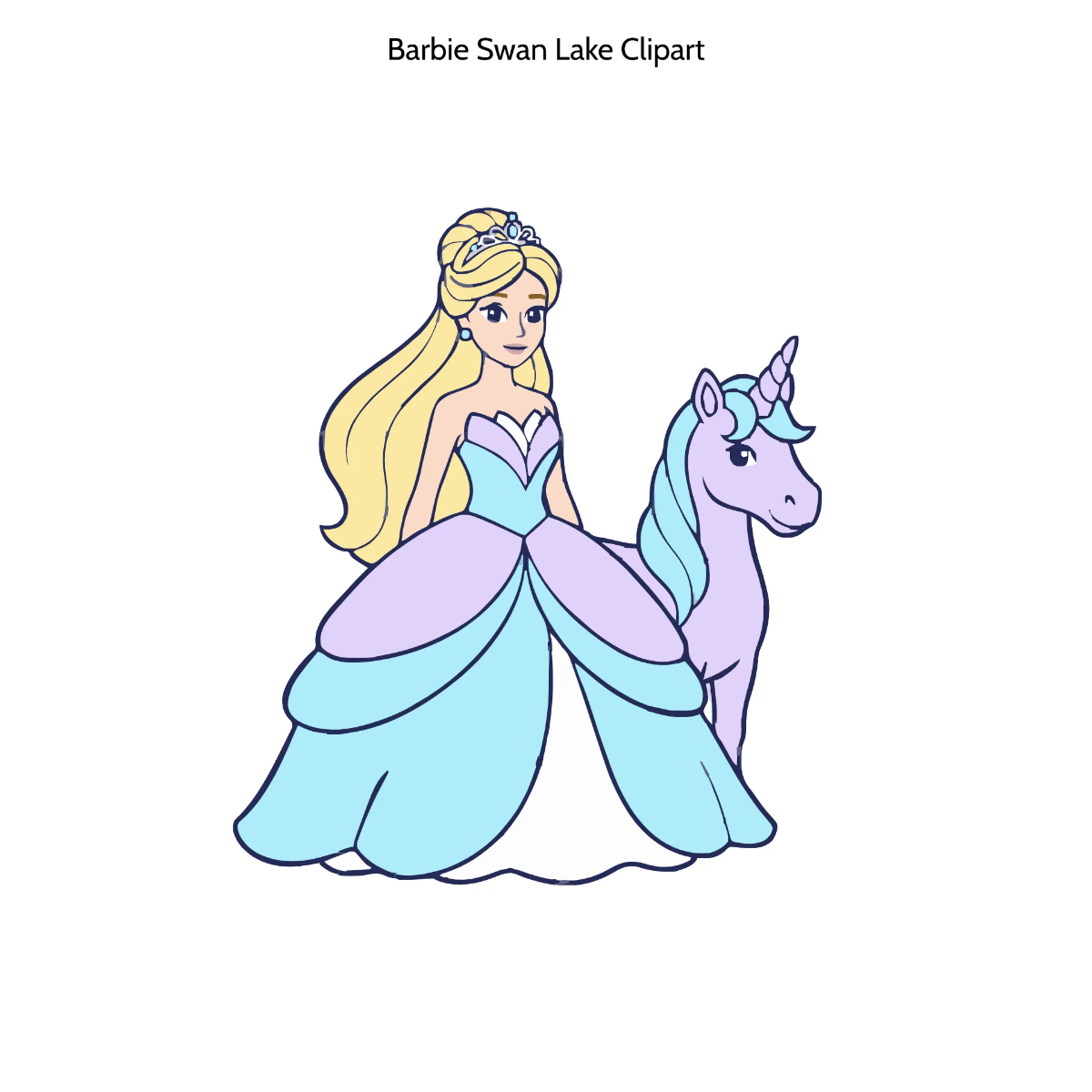 Free Barbie Swan Lake Vector Clipart (PNG, SVG) to Edit Online