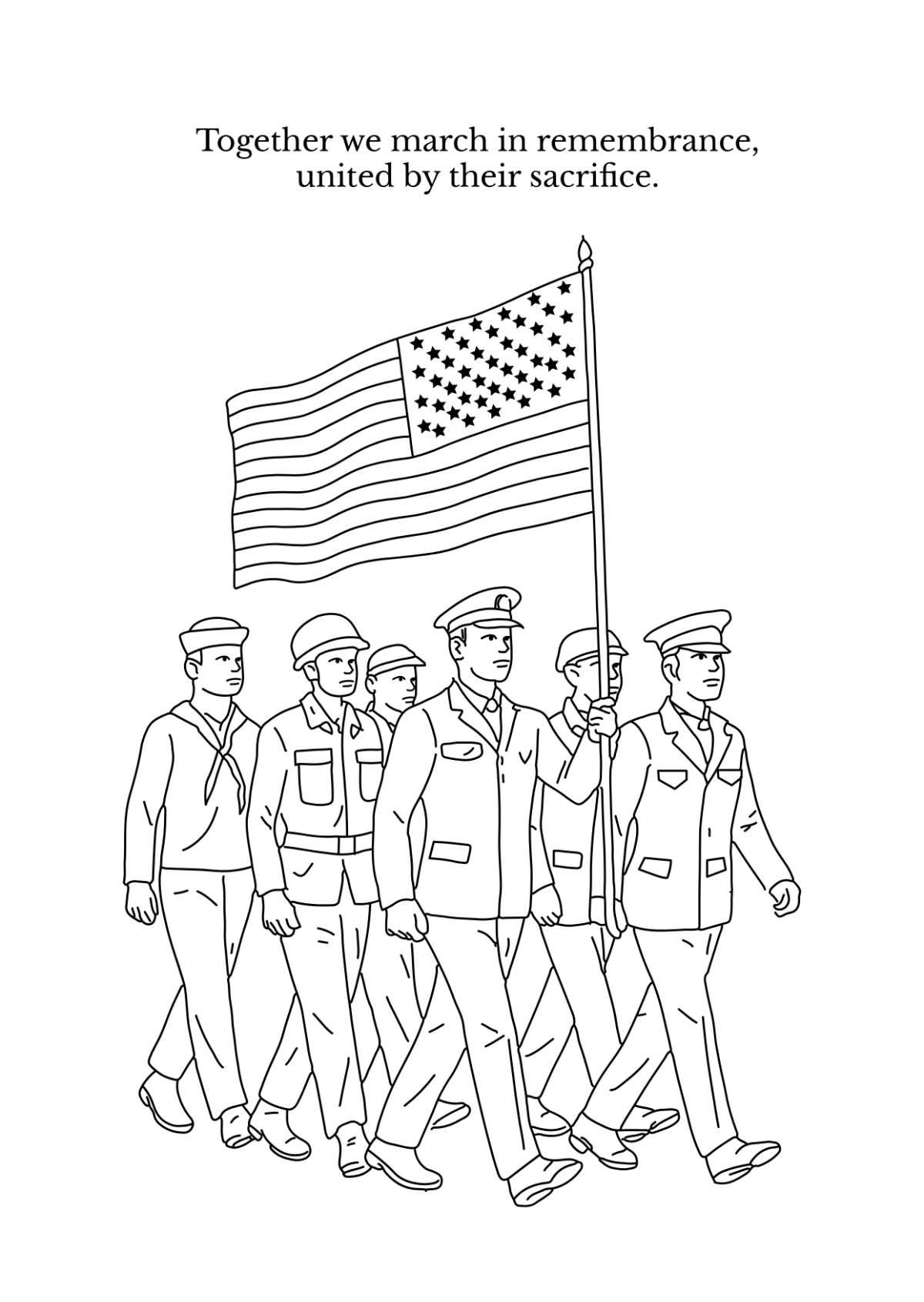 Free Veterans' Day Drawing Template to Edit Online