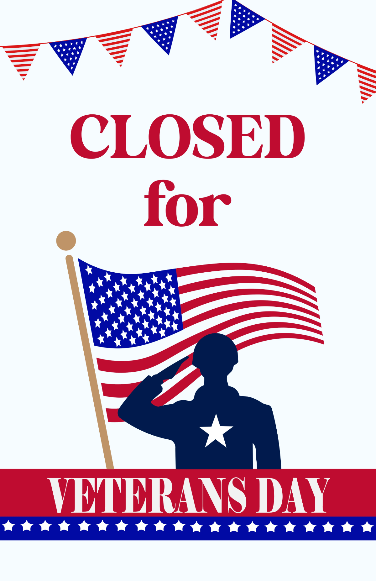 Free Veterans' Day Poster Sign Template to Edit Online