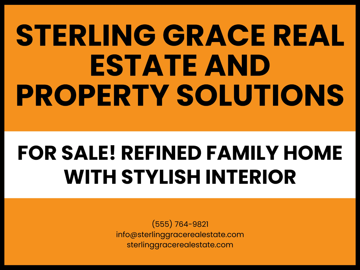 Orange Construction Yard Sign Template