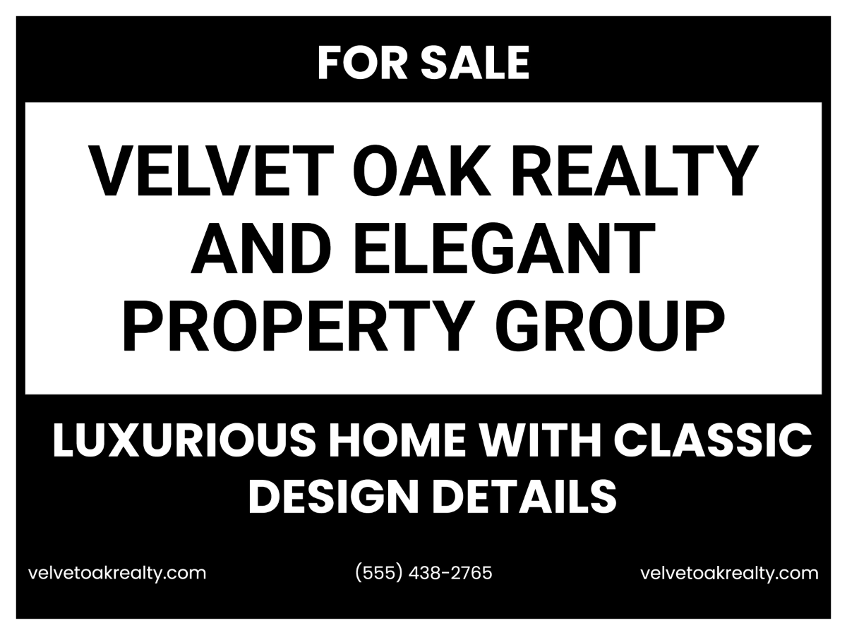 Minimalist Outdoor Yard Sign Template