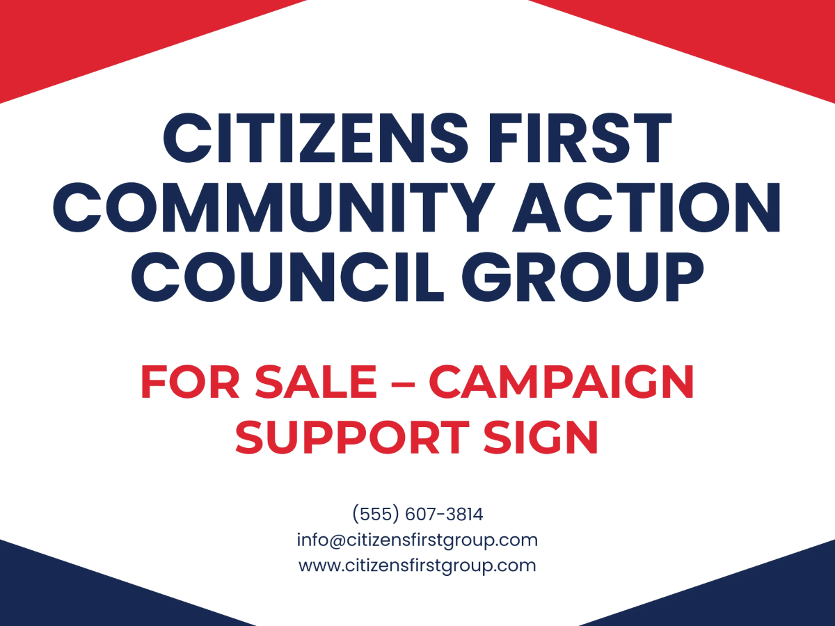 City Council Yard Sign Template