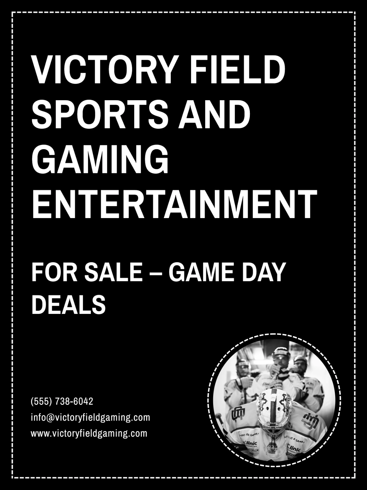 Game Yard Sign Template