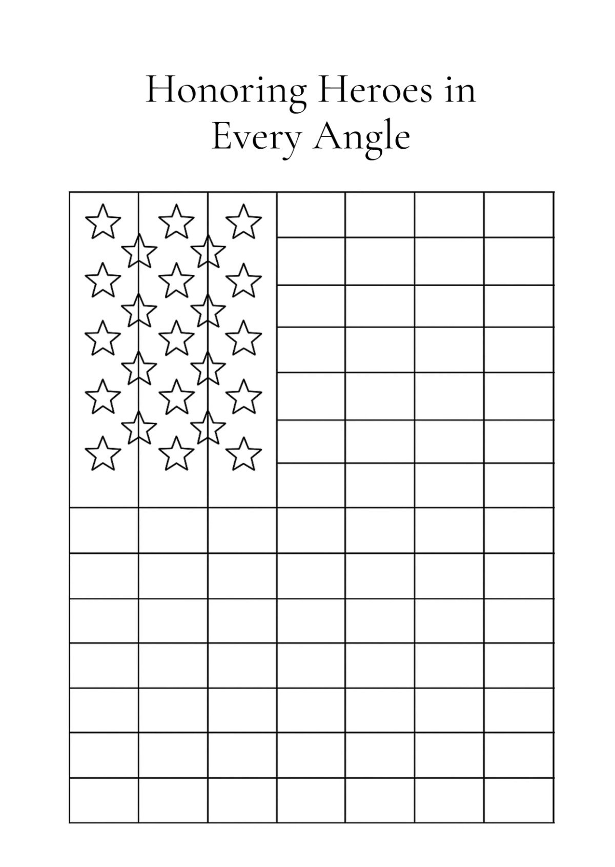 Free Veterans' Day Agamograph Drawing Template to Edit Online