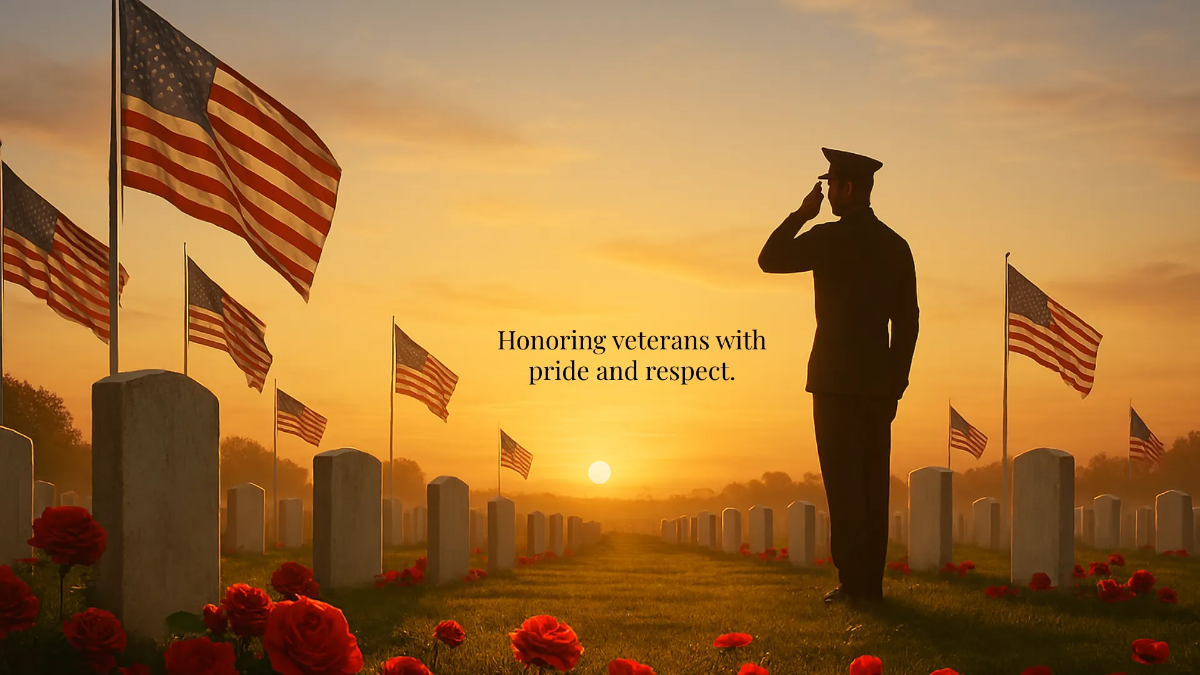 Beautiful Veterans' Day Background Template