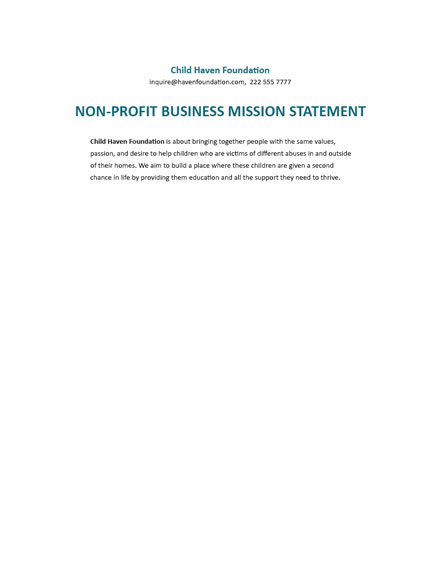 Community Nonprofit Mission Statement Template - Google Docs, Word ...