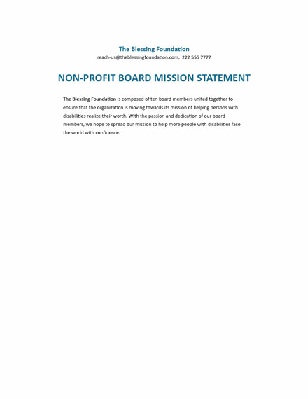 Nonprofit Mission Statement Template - Word | Template.net