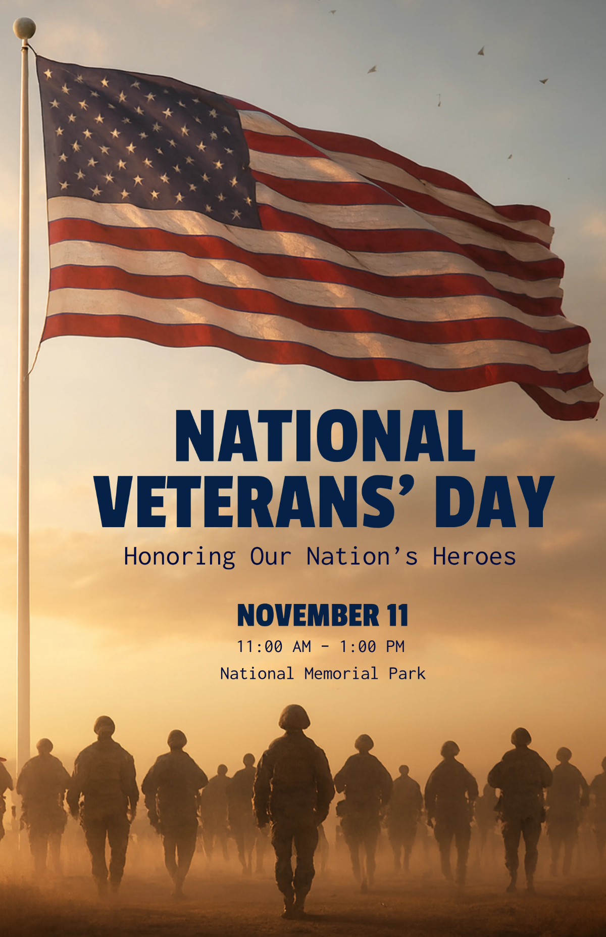 Free National Veterans' Day Poster Template to Edit Online Free National Veterans' Day Poster Template to Edit Online