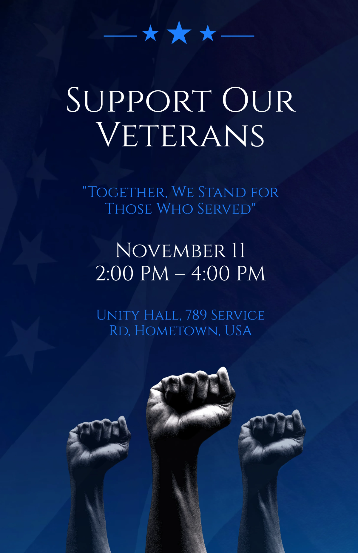 Free Veterans' Day Support Poster Template to Edit Online Free Veterans' Day Support Poster Template to Edit Online