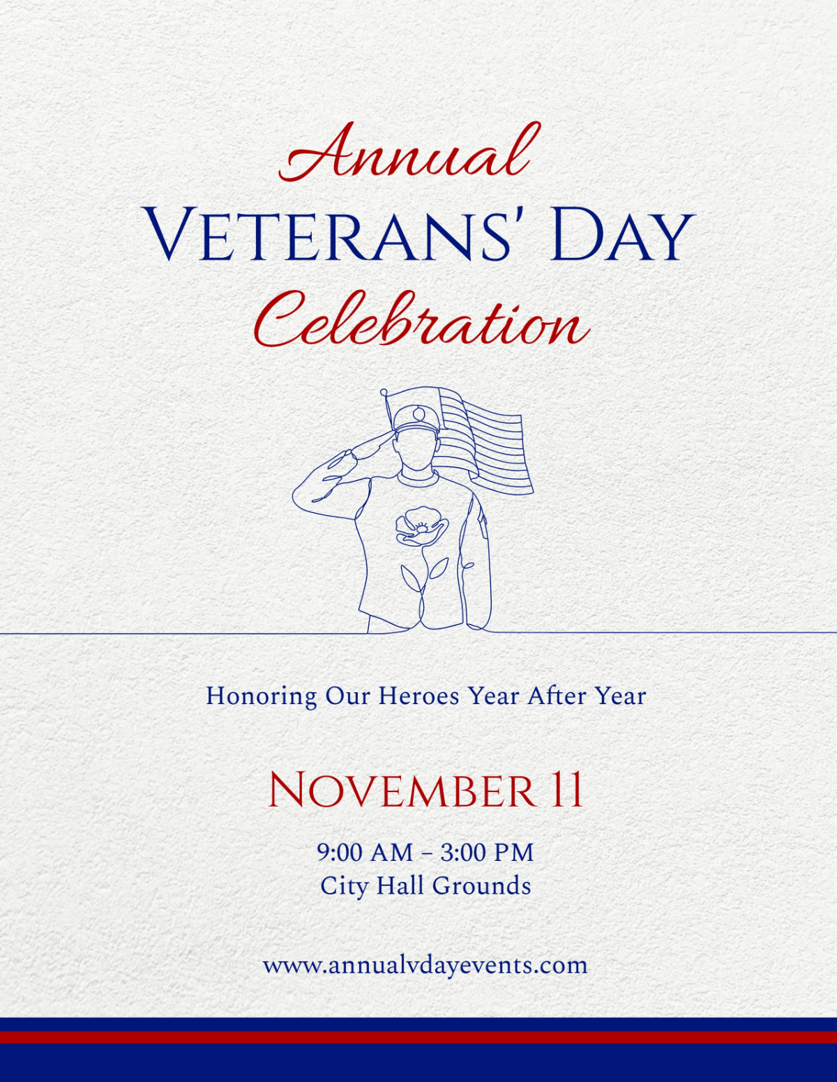 Free Annual Veterans' Day Flyer Template to Edit Online Free Annual Veterans' Day Flyer Template to Edit Online