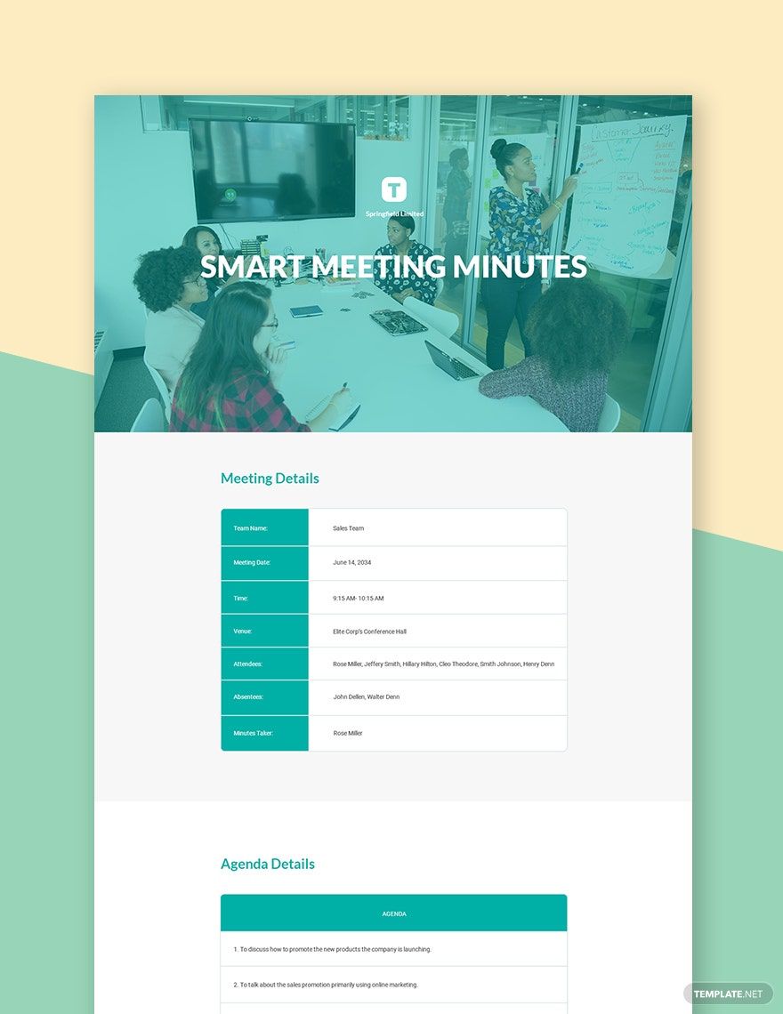 Smart Meeting Minutes Template