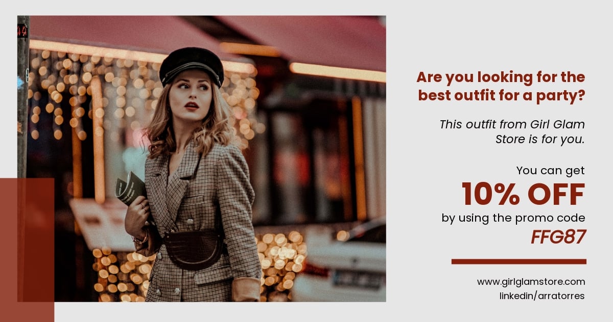 Fashion Influencer Facebook Post Template