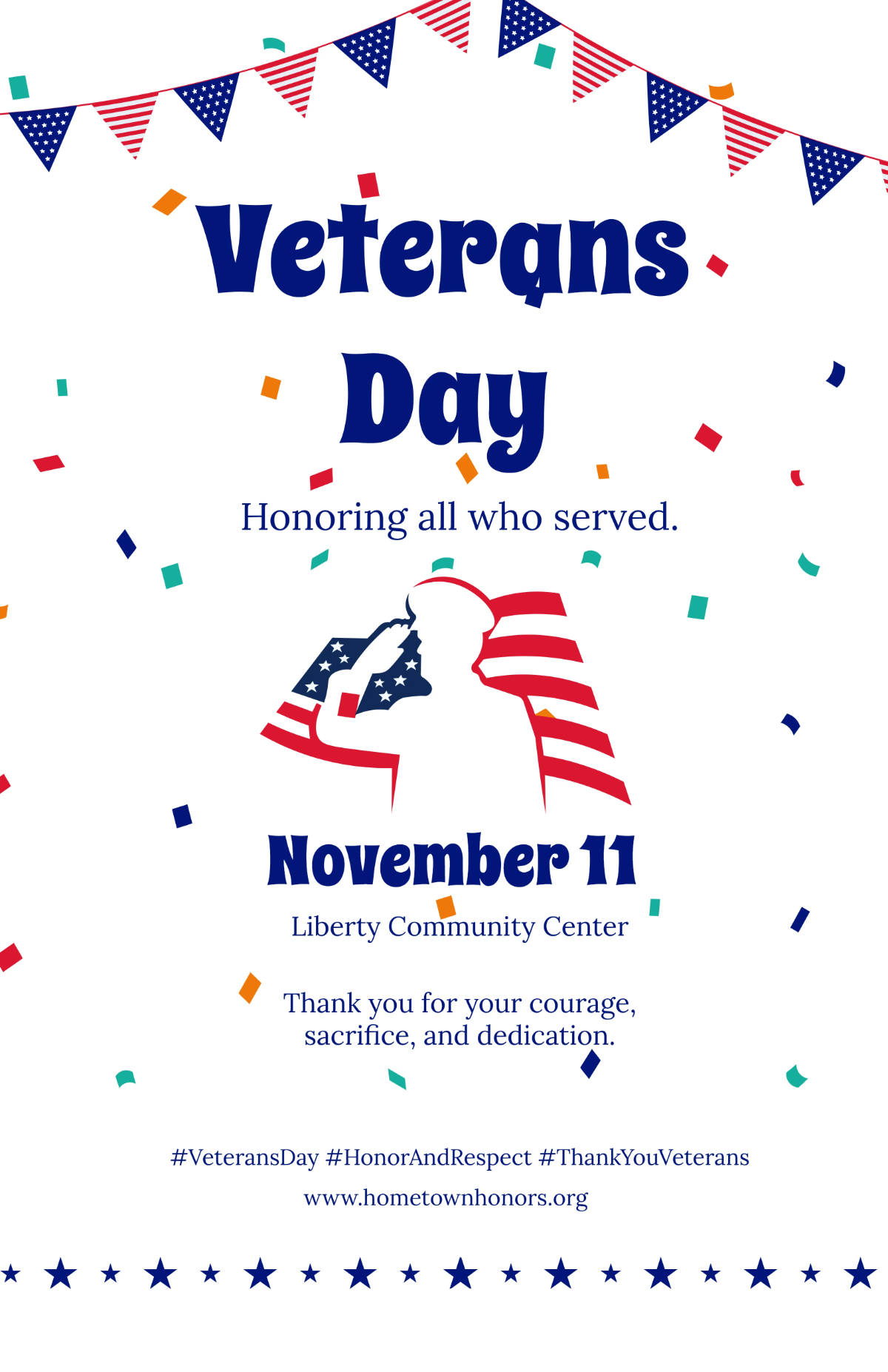 Free Creative Veterans' Day Activity Poster Template to Edit Online Free Creative Veterans' Day Activity Poster Template to Edit Online