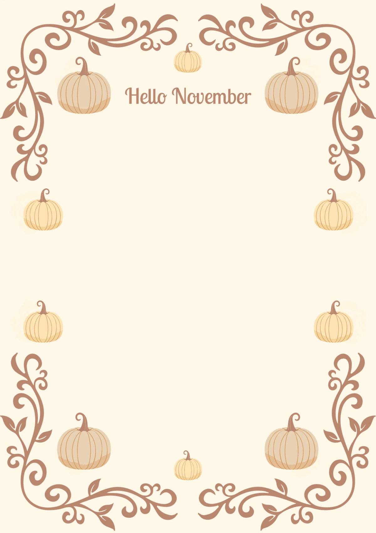 Free Elegant November Border Template to Edit Online Free Elegant November Border Template to Edit Online