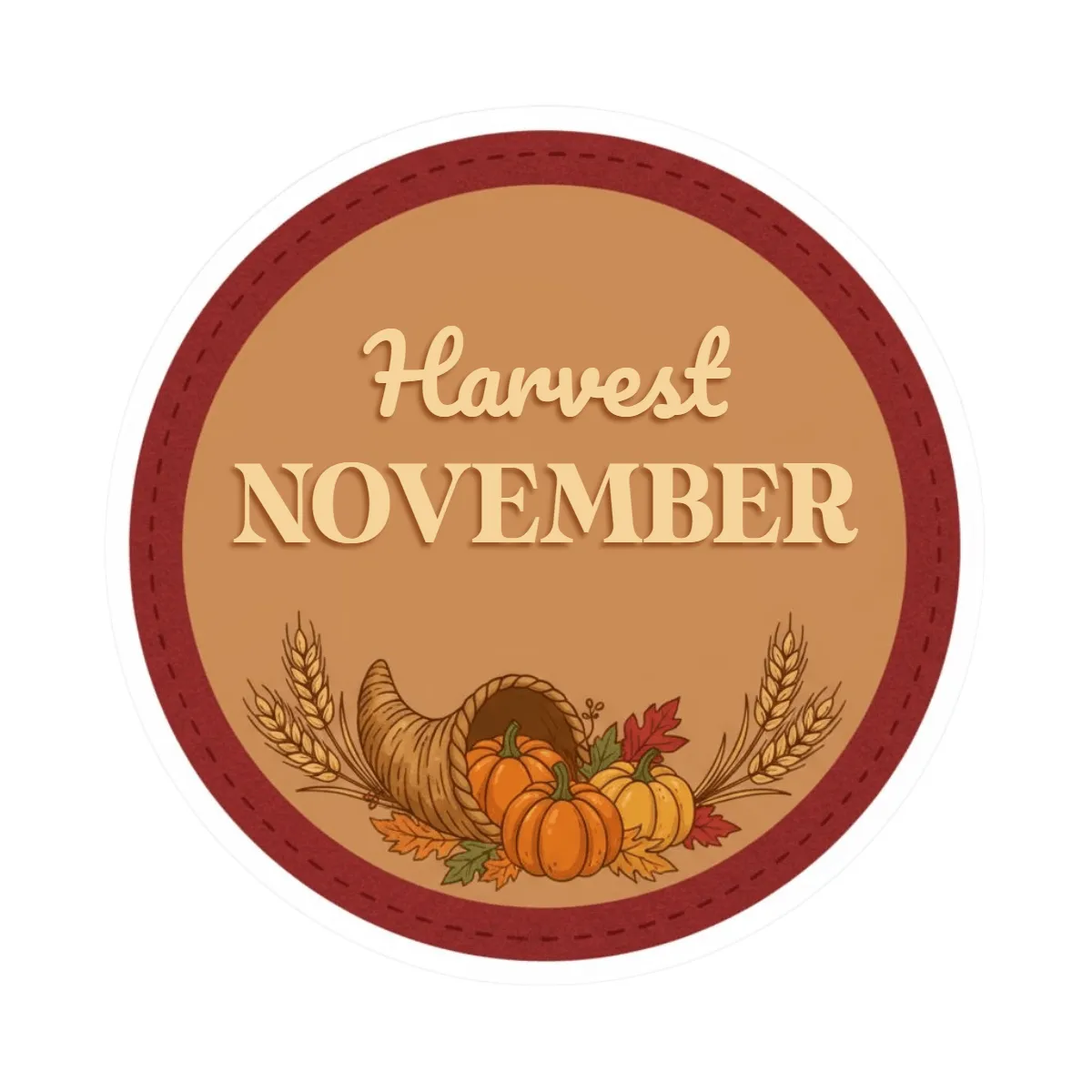 Free November Sticker Template to Edit Online